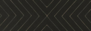 Geometric composition featuring interlocking chevron and arrow patterns in gray and charcoal tones, creating a dynamic diagonal rhythm across the entire surface.
